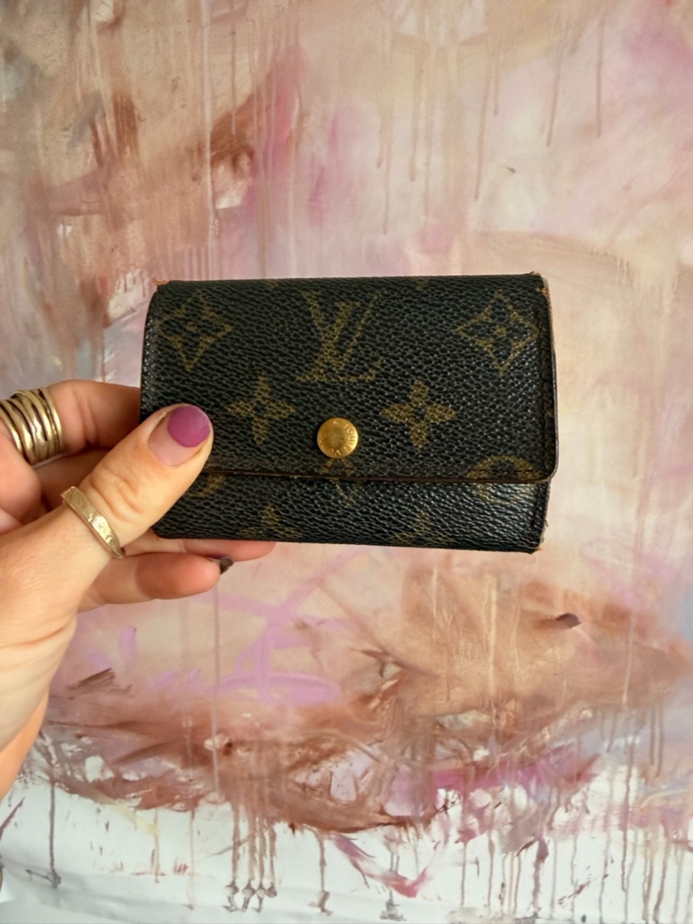 Louis Vuitton Monogram Compact Snap Wallet in Brown